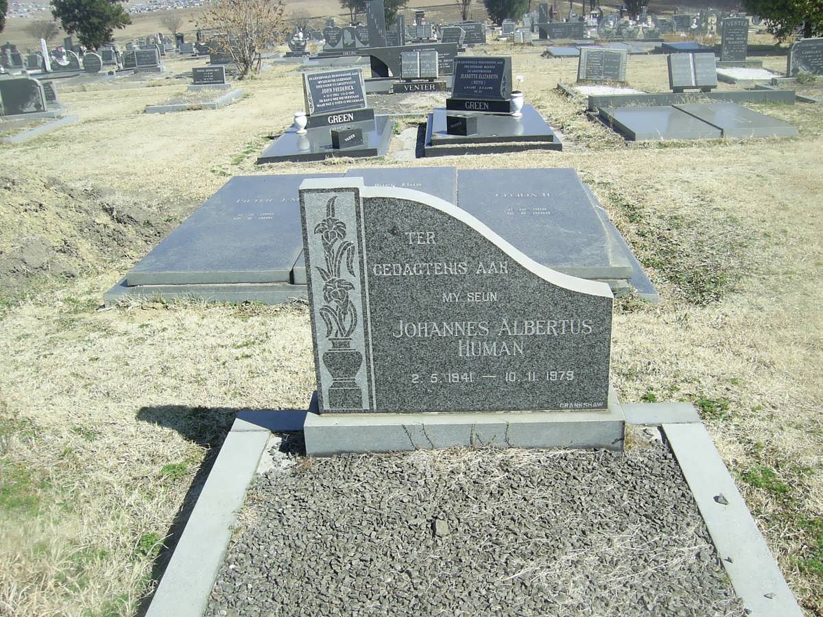 HUMAN Johannes Albertus 1941-1979