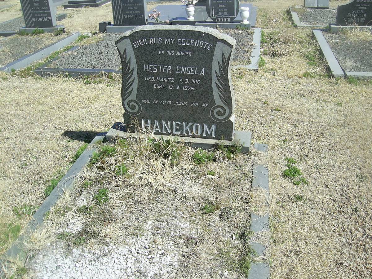 HANEKOM Hester Engela nee MARITZ 1915-1975
