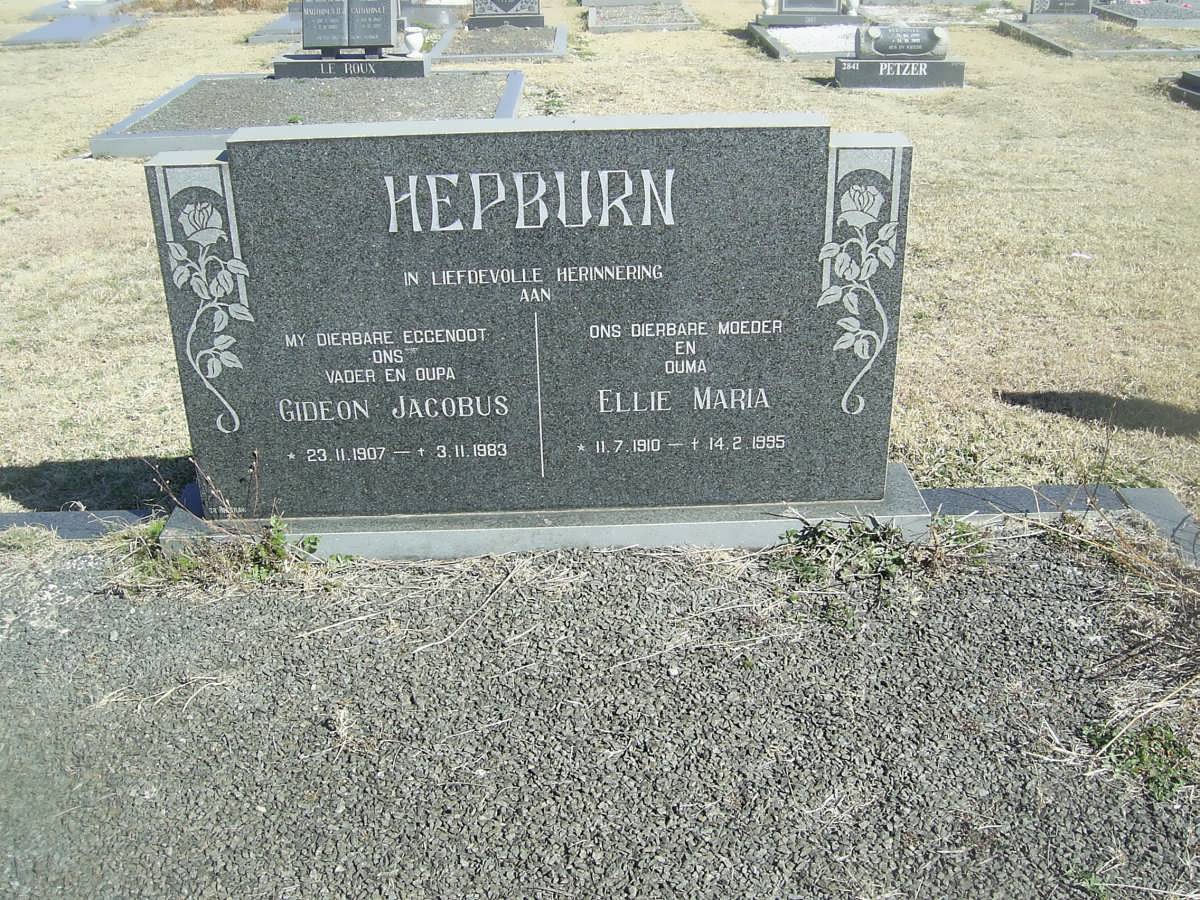 HEPBURN Gideon Jacobus 1907-1983 &amp; Ellie Maria 1910-1995