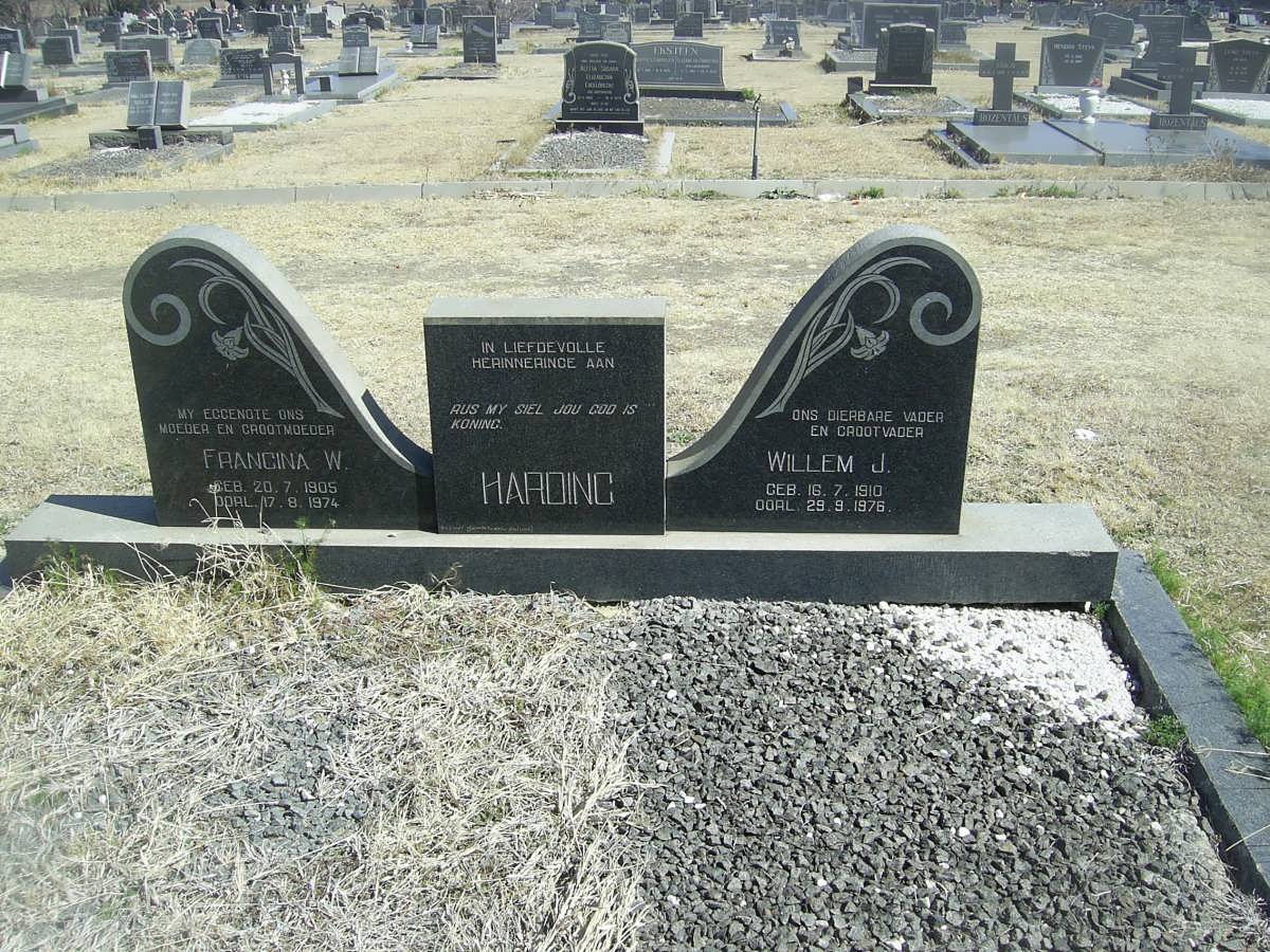 HARDING Willem J. 1910-1976 &amp; Francina W. 1905-1974