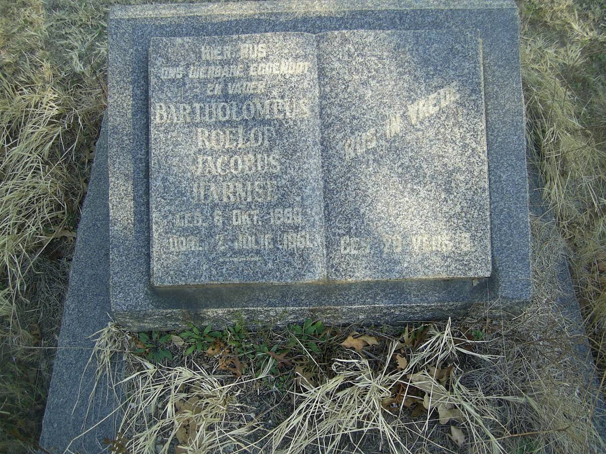 HARMSE Bartholomeus Roelof Jacobus