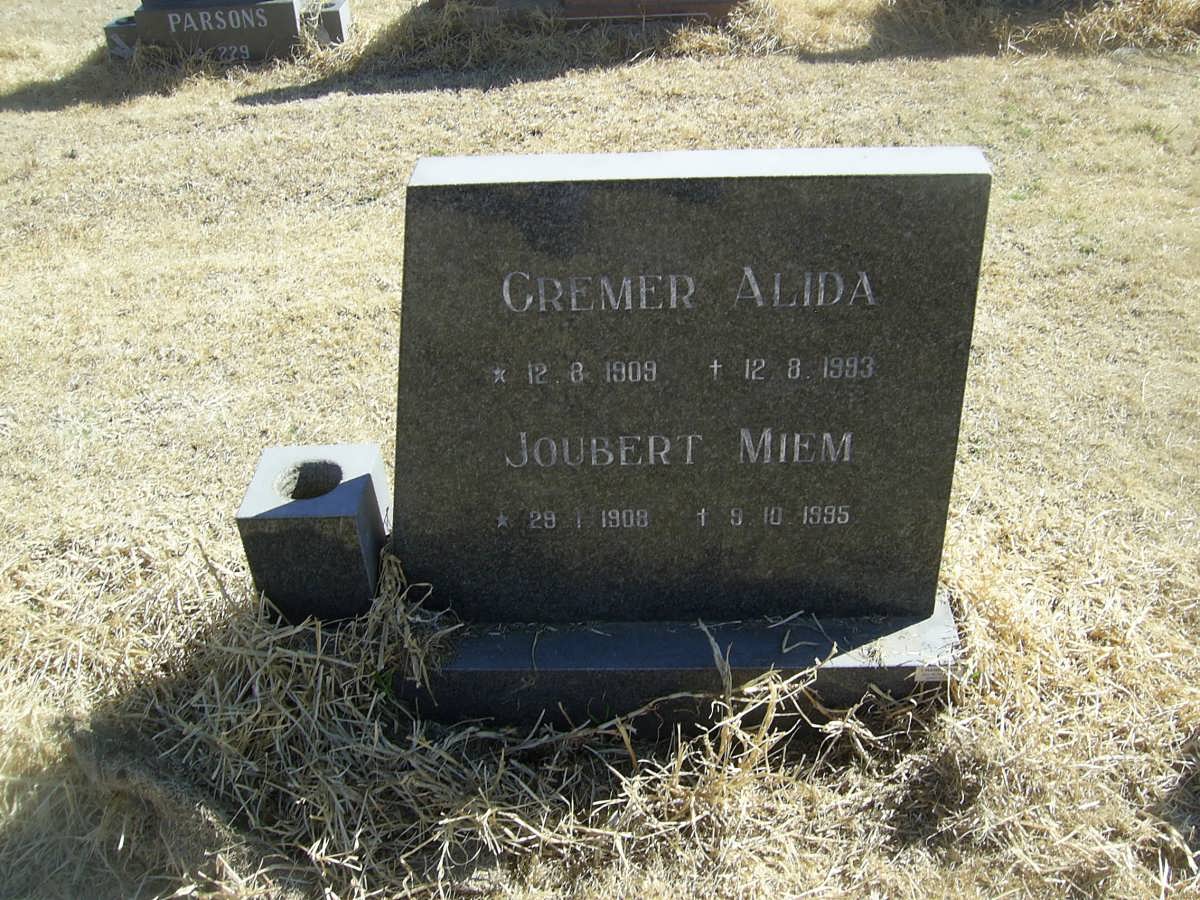 JOUBERT Miem 1908-1995 :: GREMER Alida 1909-1993