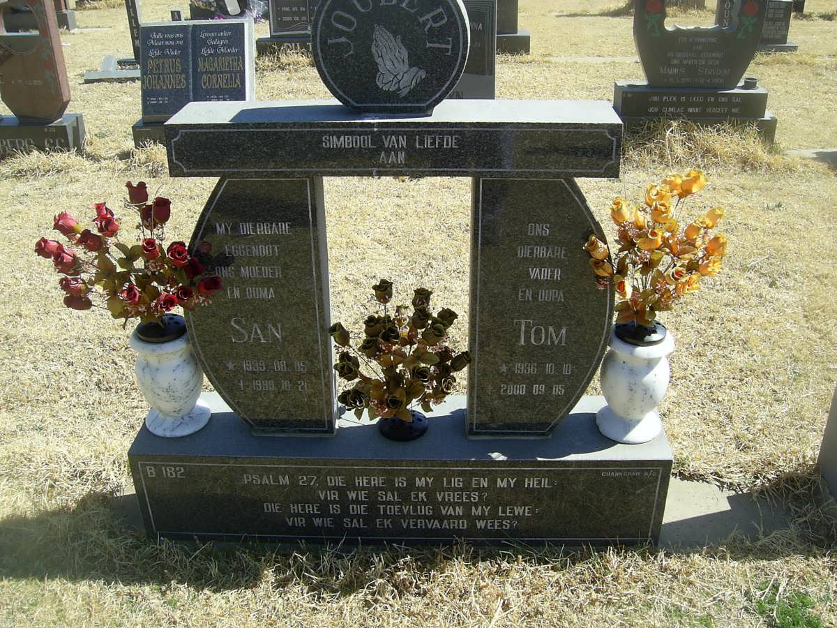 JOUBERT Tom 1936-2000 &amp; San 1939-1999