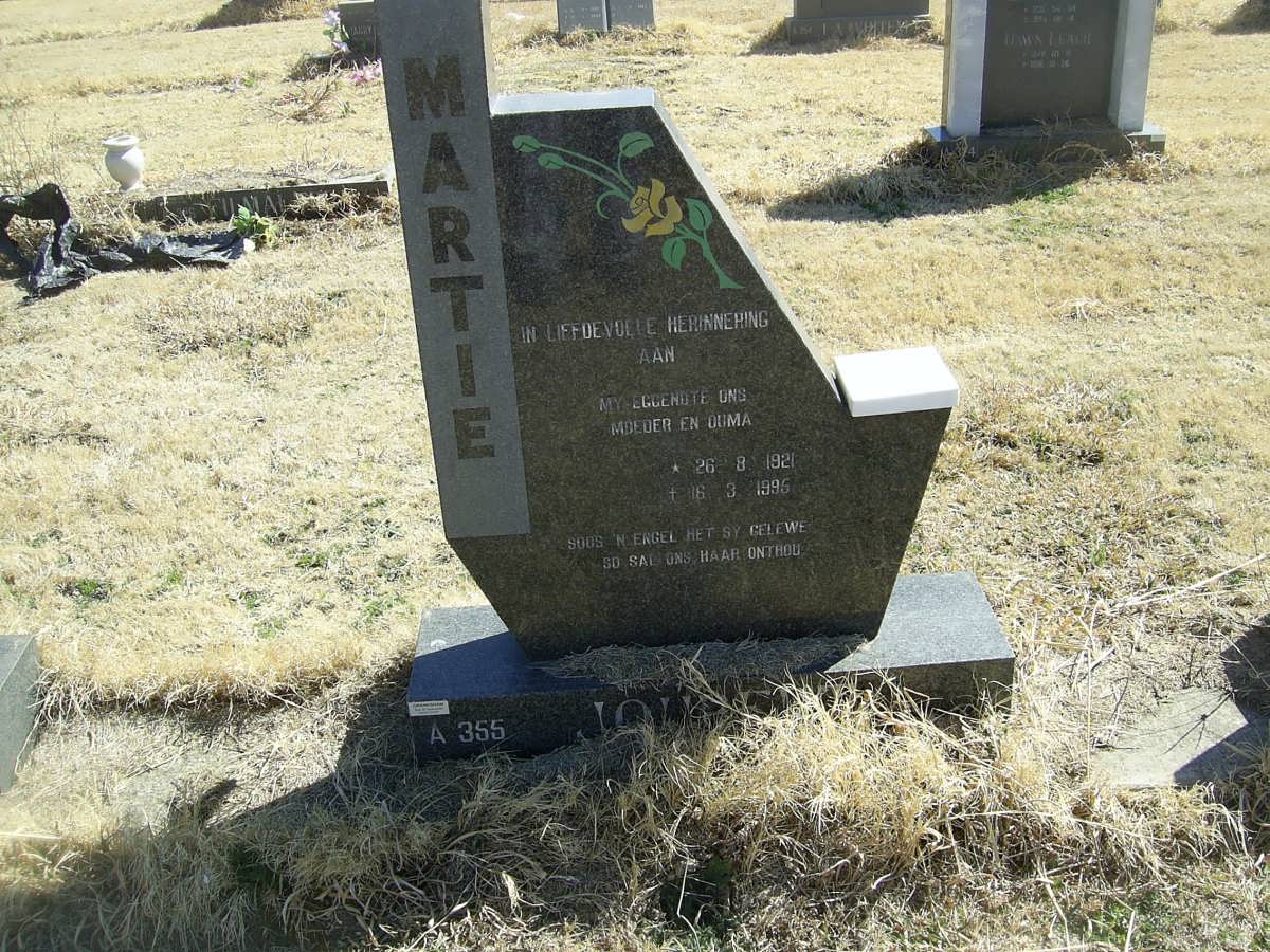 JOUBERT Martie 1921-1996