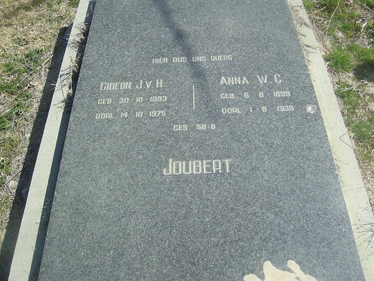 JOUBERT Gideon J. v. H. 1893-1975 &amp; Anna W.C. 1899-1939