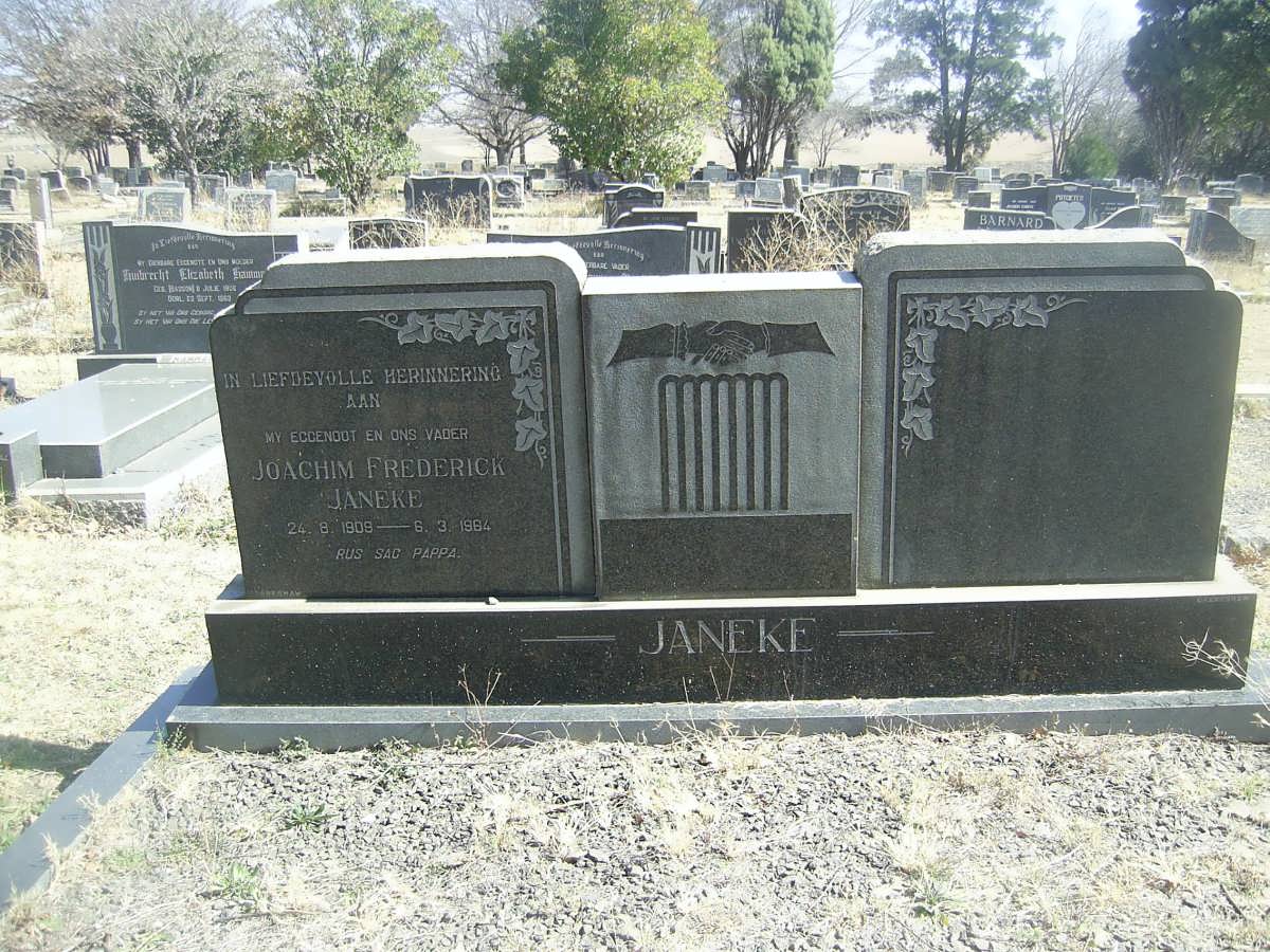 JANEKE Joachim Frederick 1909-1984