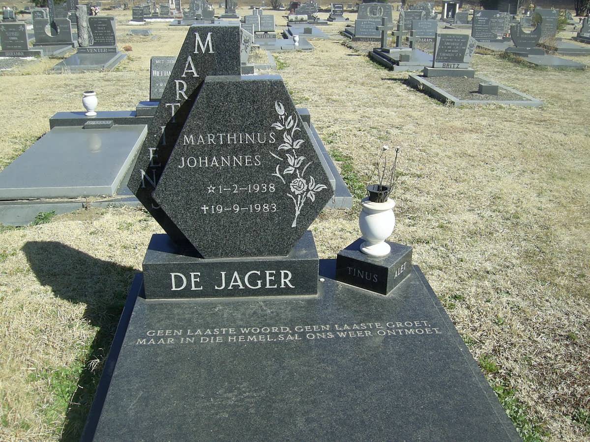 JAGER Marthinus Johannes, de 1938-1983