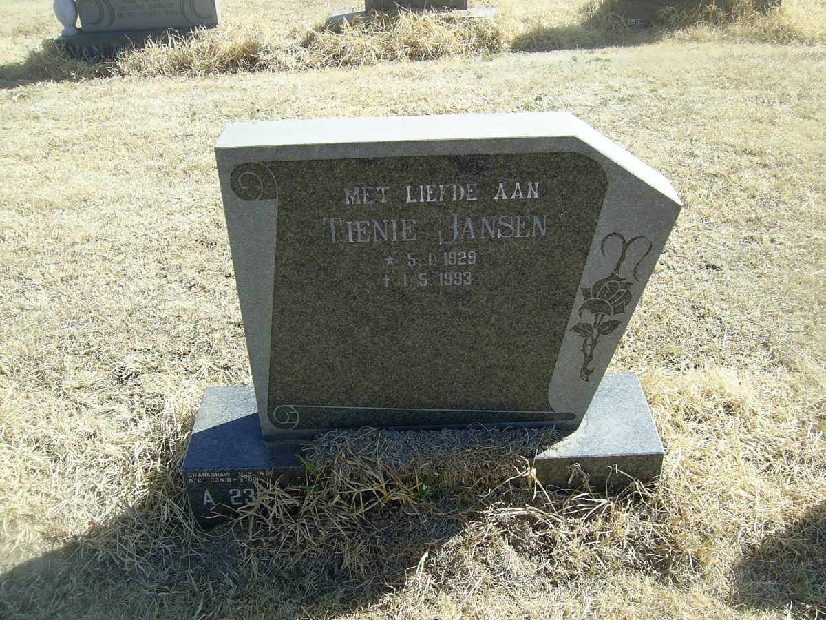 JANSEN Tienie 1929-1993