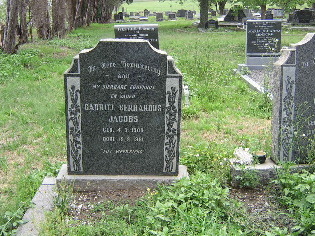 JACOBS Gabriel Gerhardus 1900-1961