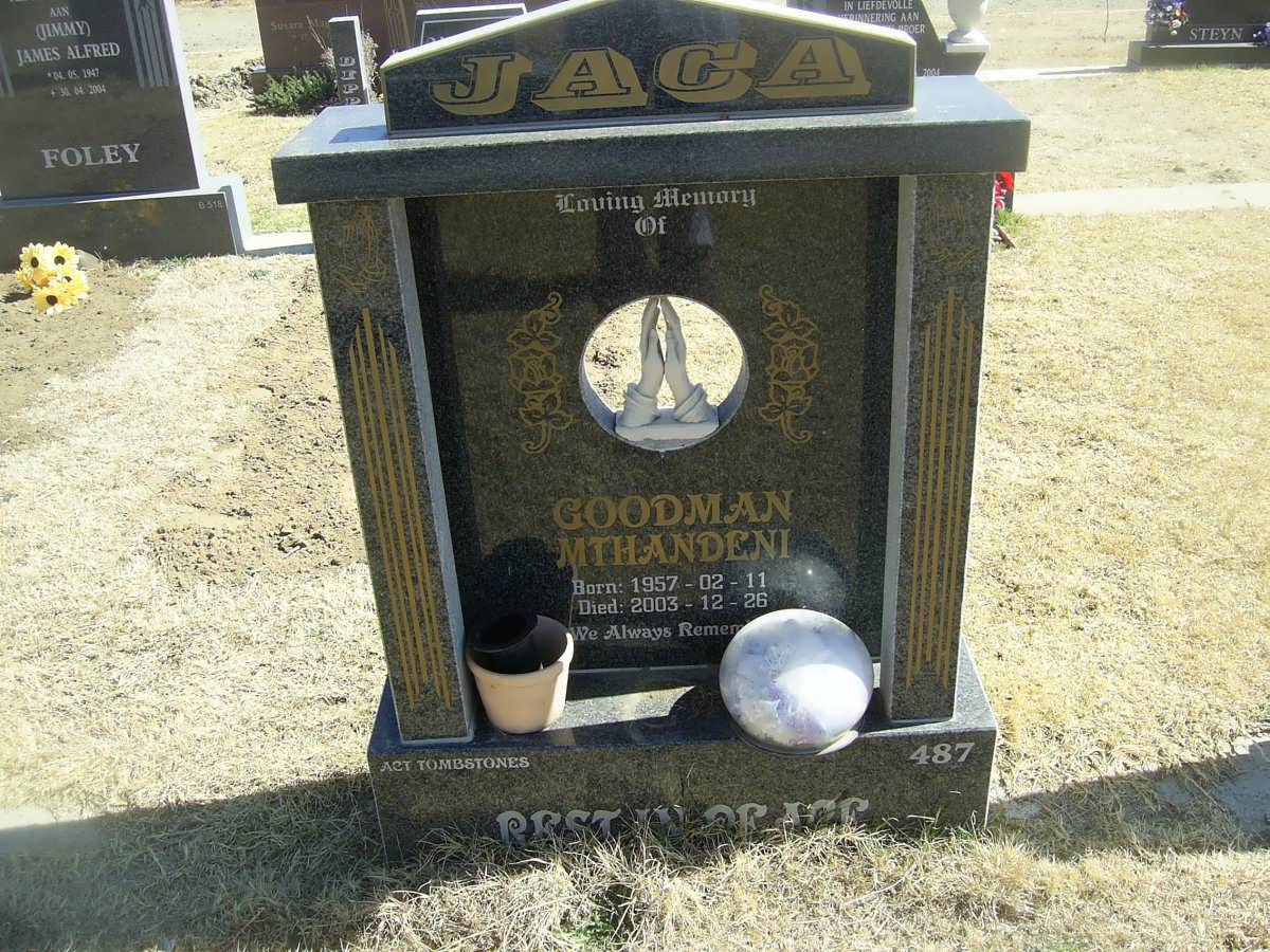 JACA Goodman Mthandeni 1957-2003