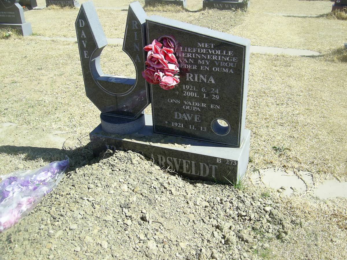 JAARSVELDT Dave, van 1921- &amp; Rina 1921-2001