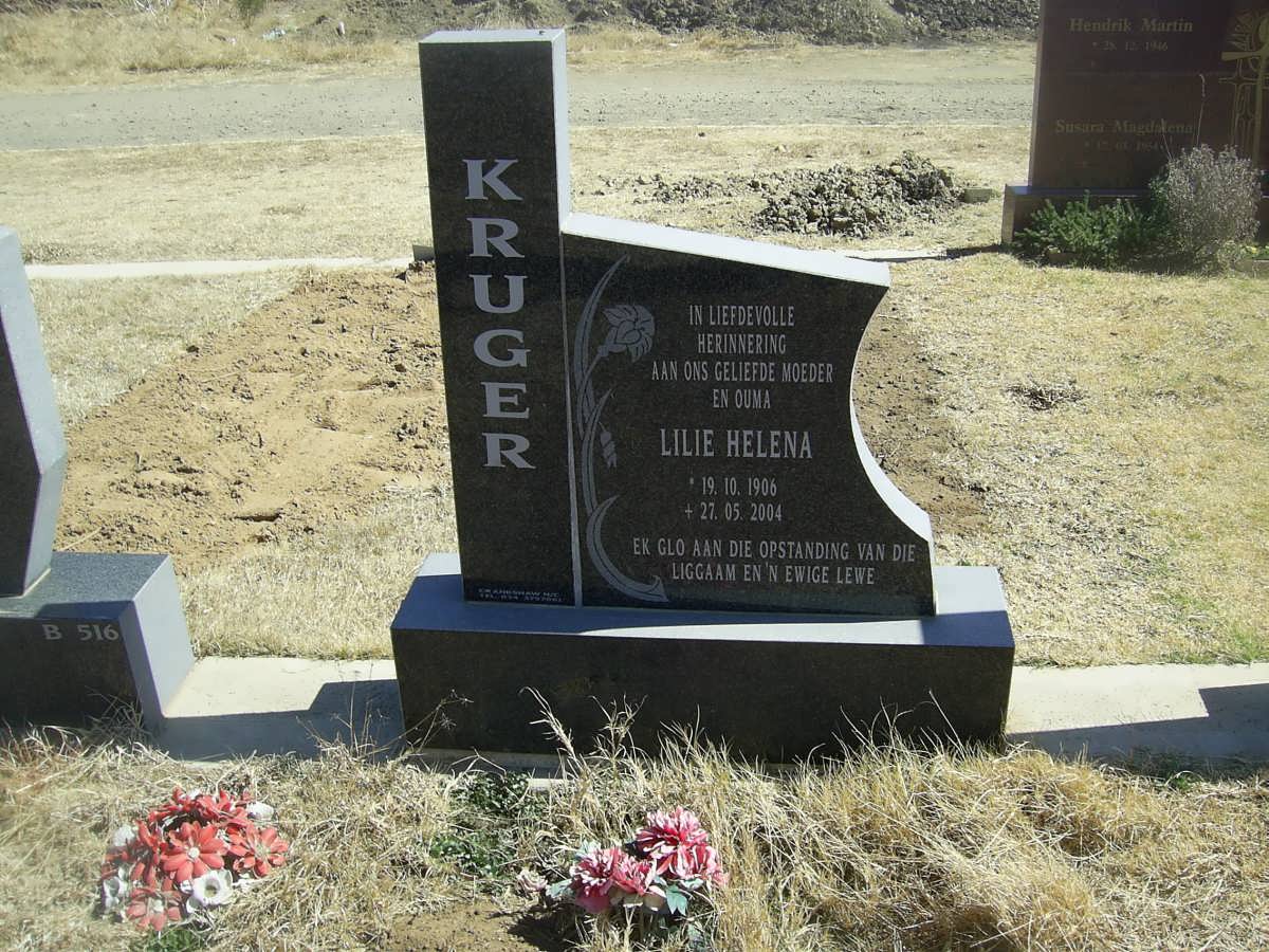 KRUGER Lilie Helena 1906-2004
