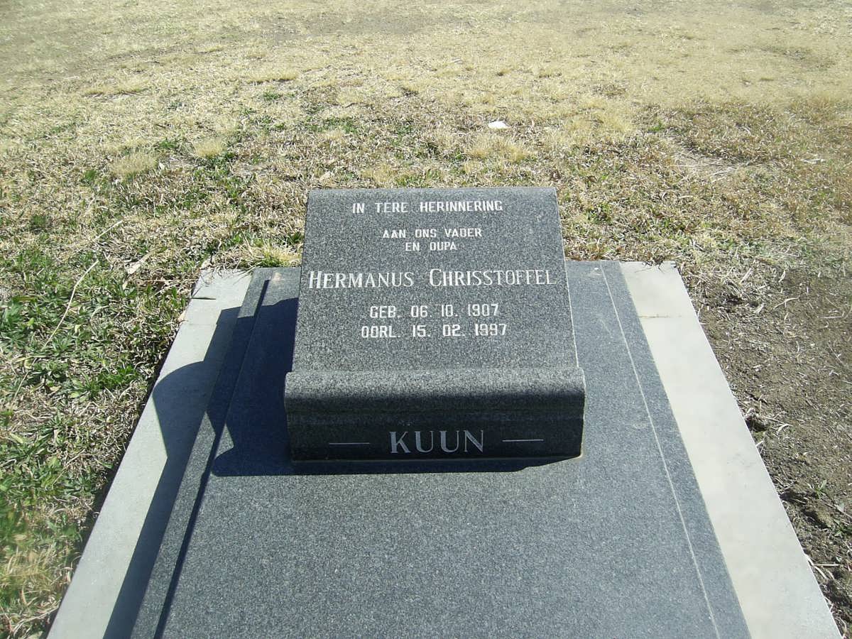 KUUN Hermanus Chrisstoffel 1907-1997