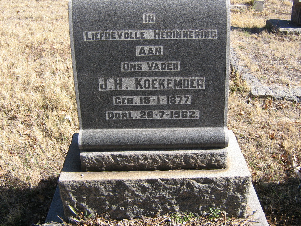 KOEKEMOER J.H. 1877-1962