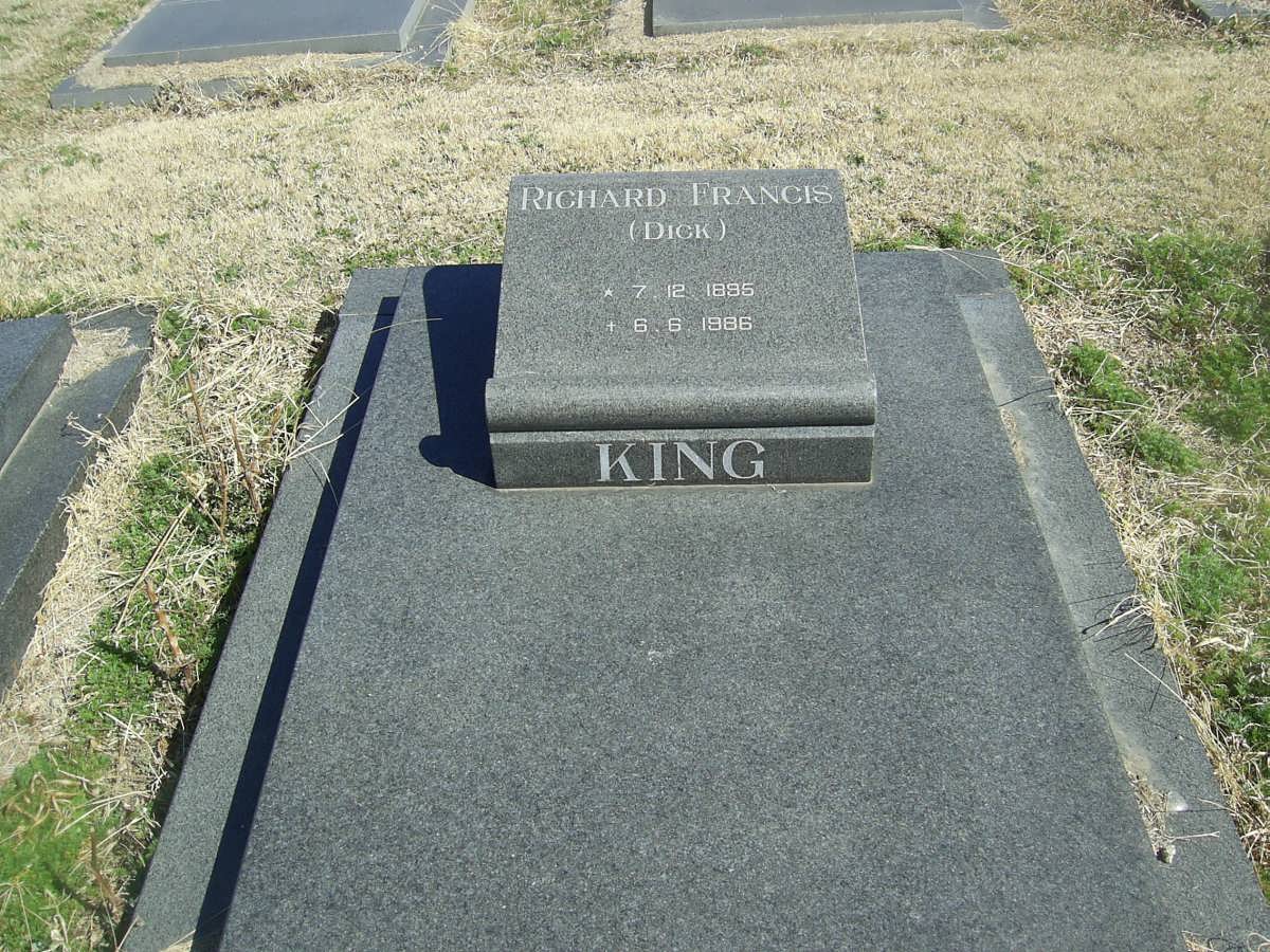 KING Richard Francis 1895-1966