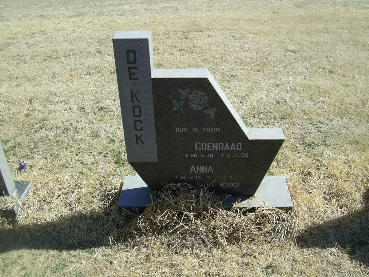 KOCK Coenraad, de 1910-1989 &amp; Anna 1914-1997