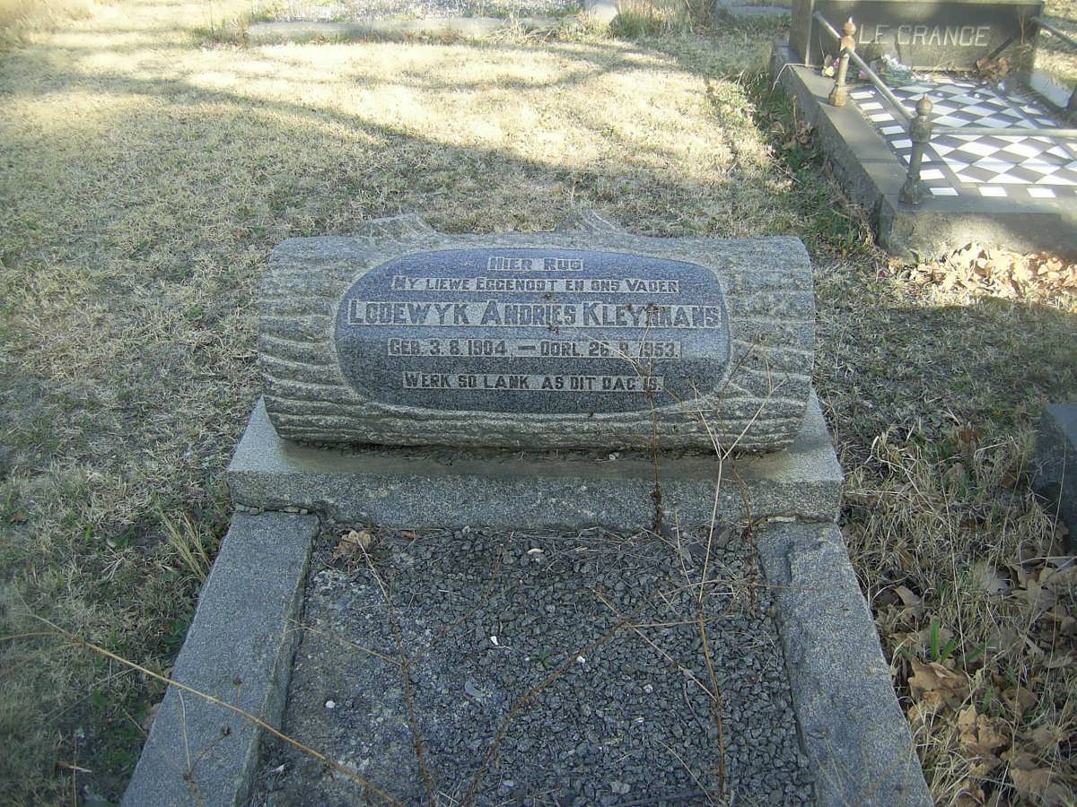 KLEYNHANS Lodewyk Andries 1904-1953
