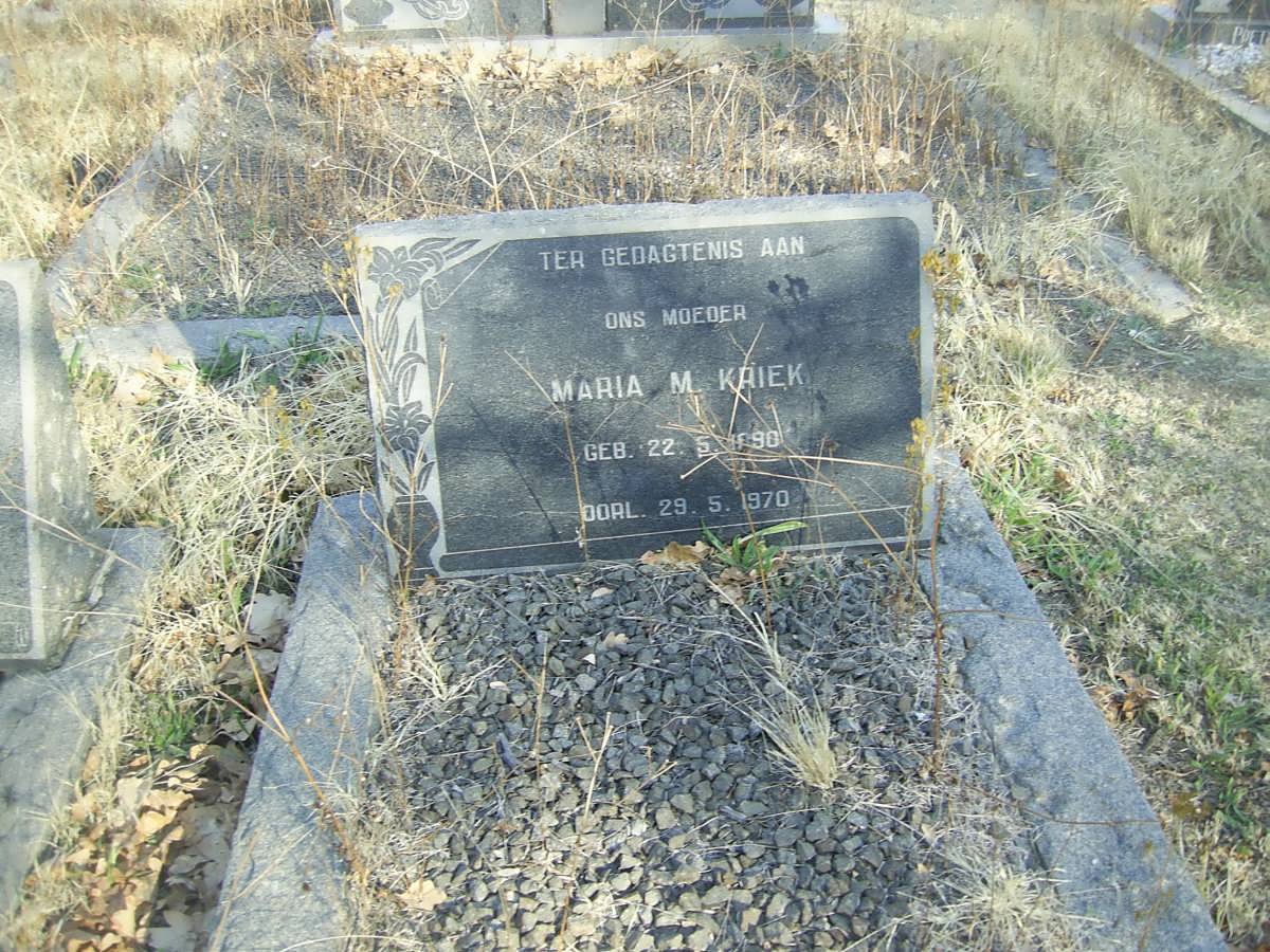 KRIEK Maria M. 1890-1970