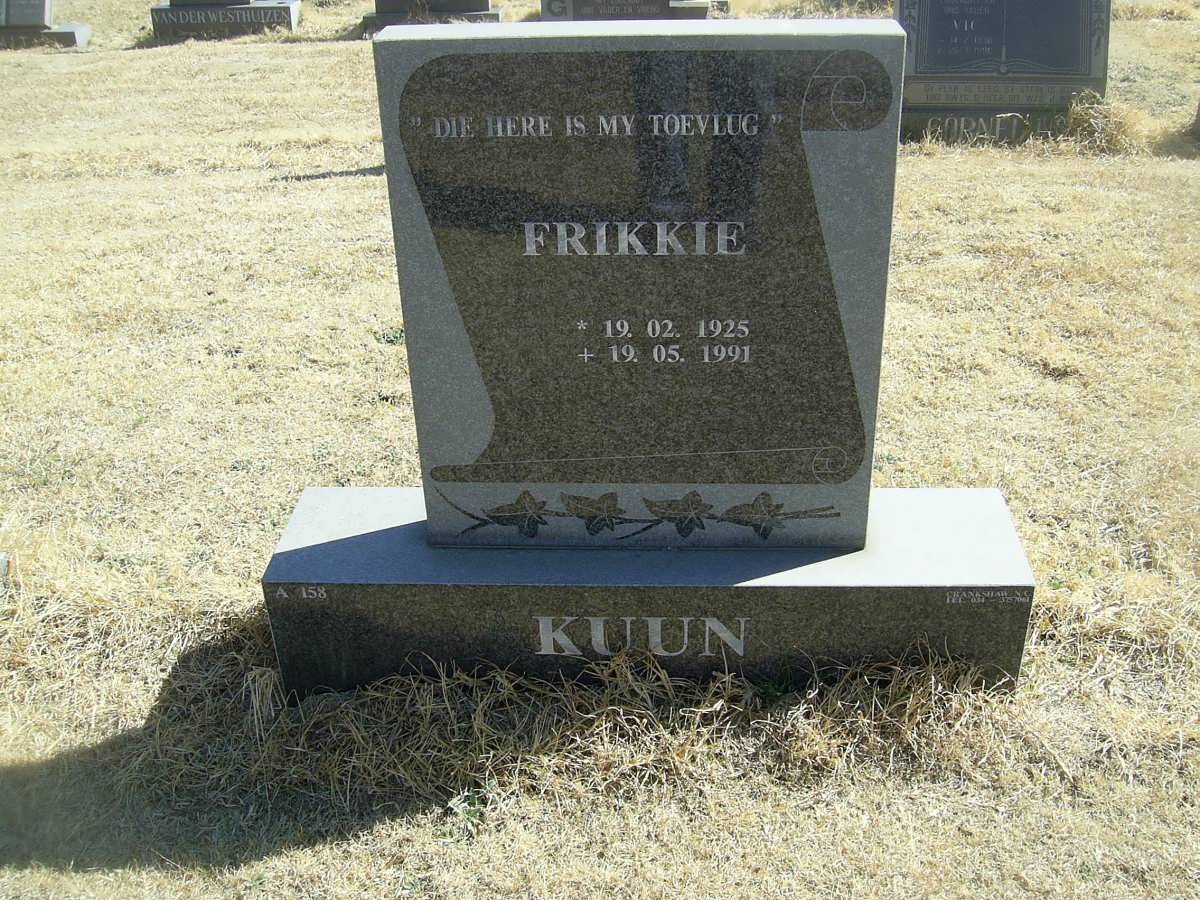KUUN Frikkie 1925-1991