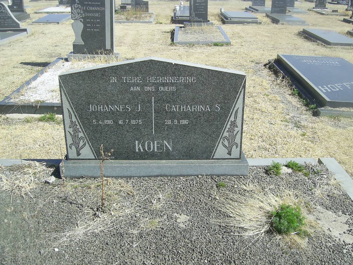 KOEN Johannes J. 1910-1975 &amp; Catharina S. 1916-