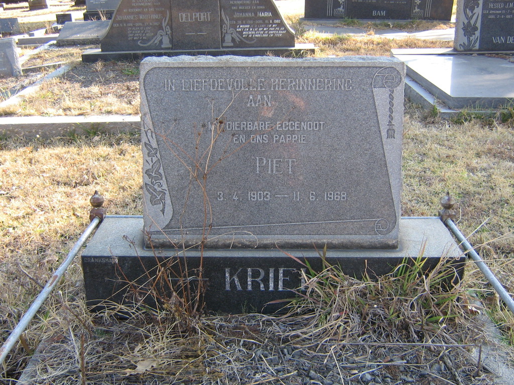 KRIEL Piet 1903-1968