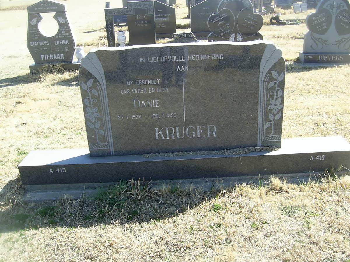 KRUGER Danie 1926-1995