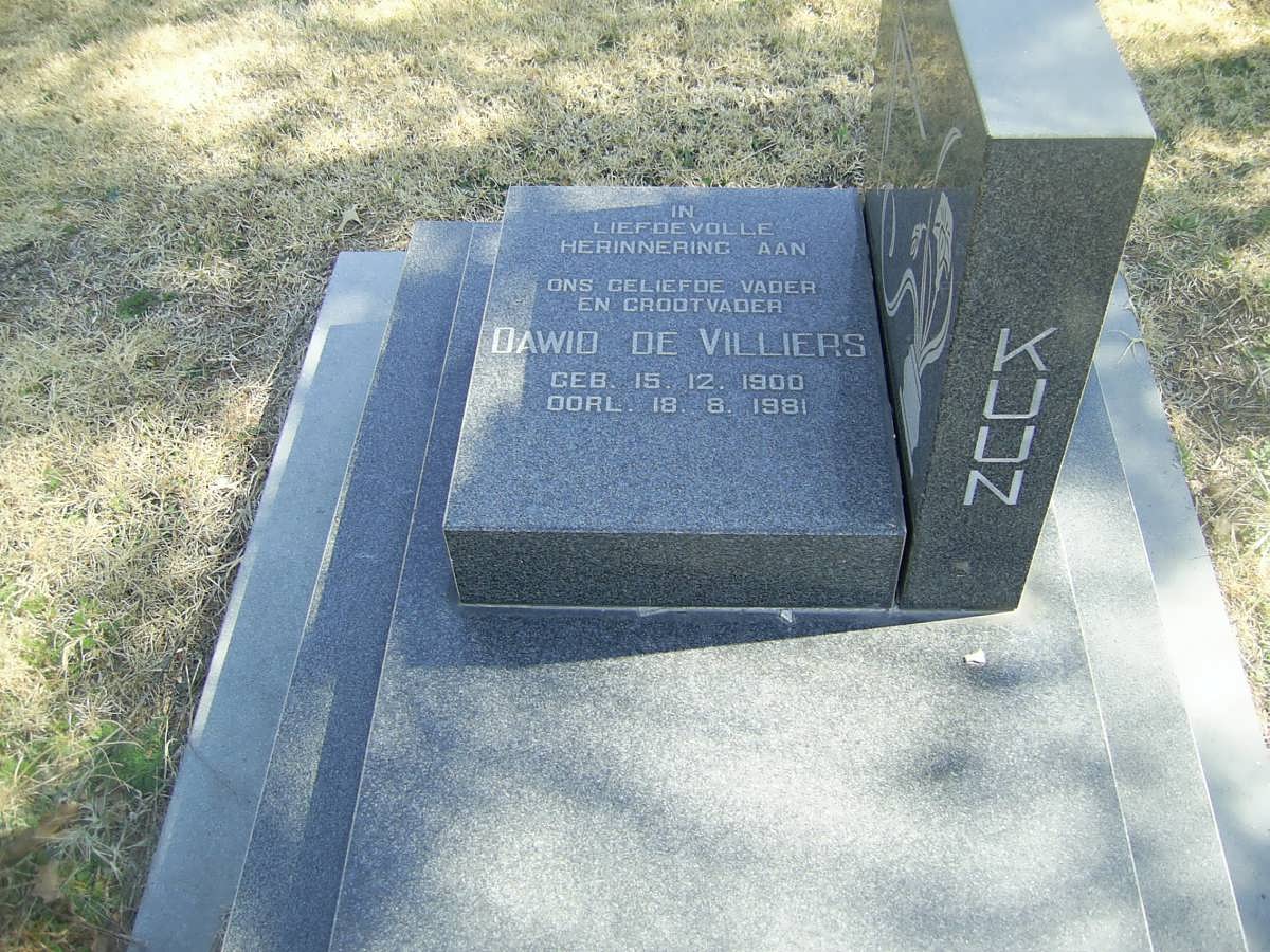 KUUN Dawid de Villiers 1900-1981