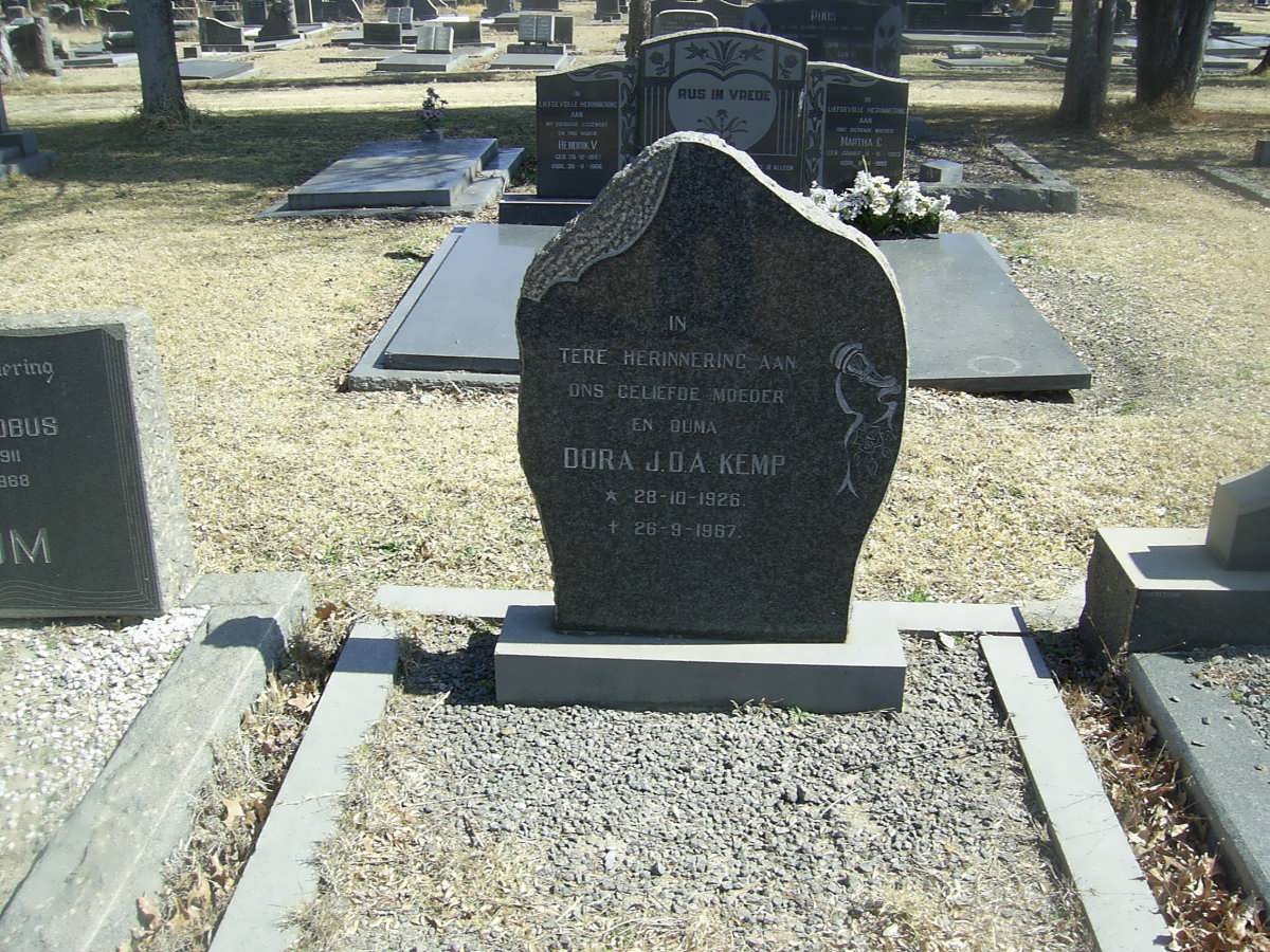 KEMP Dora J.D.A. 1926-1967