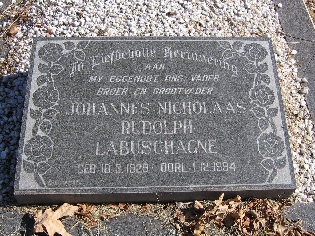 LABUSCHAGNE Johannes Nicholaas Rudolph 1929-1994