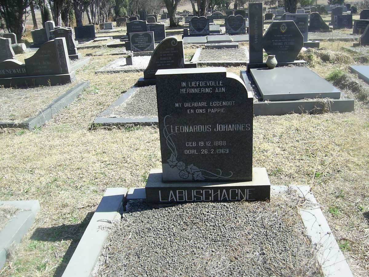 LABUSCHAGNE Leonardus Johannes 1888-1969