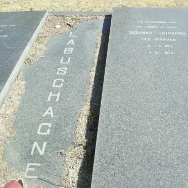 LABUSCHAGNE Susanna Catharina nee BORNMAN 1930-1976