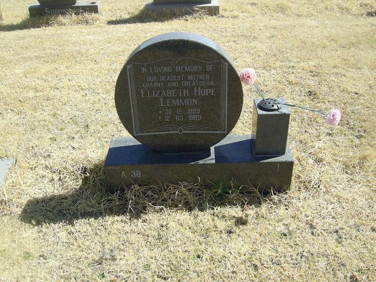 LEMMON Elizabeth Hope 1899-1989