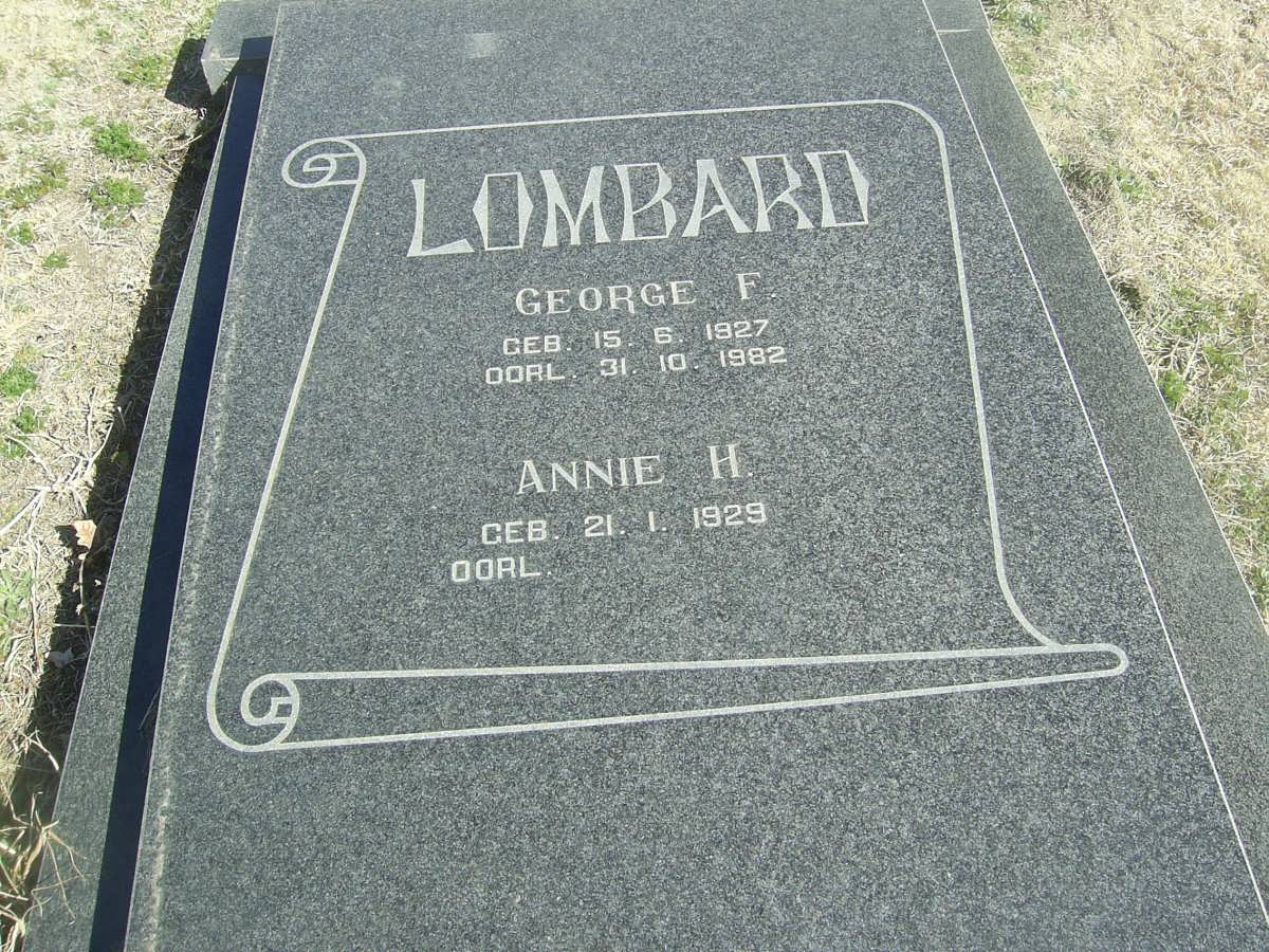 LOMBARD George F. 1927-1982 &amp; Annie H. 1929-