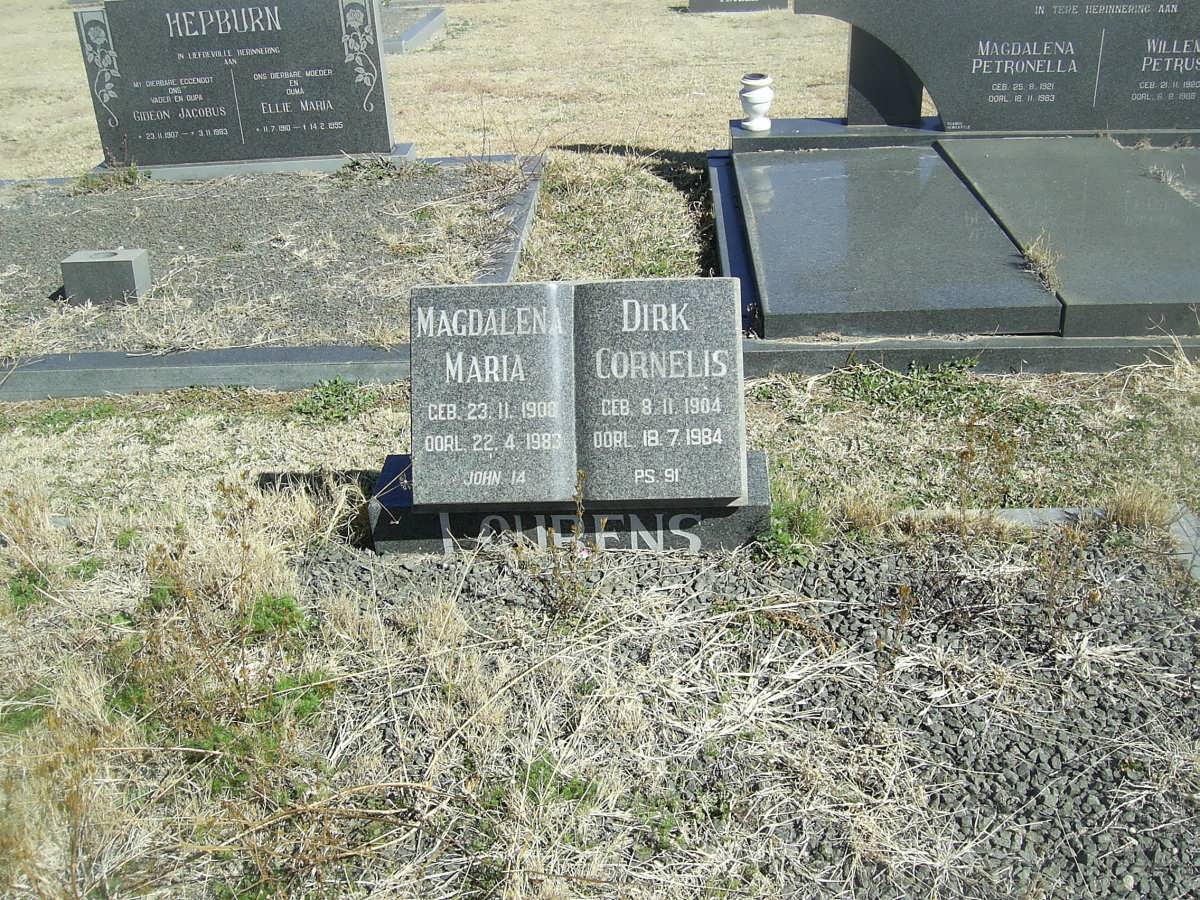 LOURENS Dirk Cornelis 1904-1984 &amp; Magdalena Maria 1908-1983
