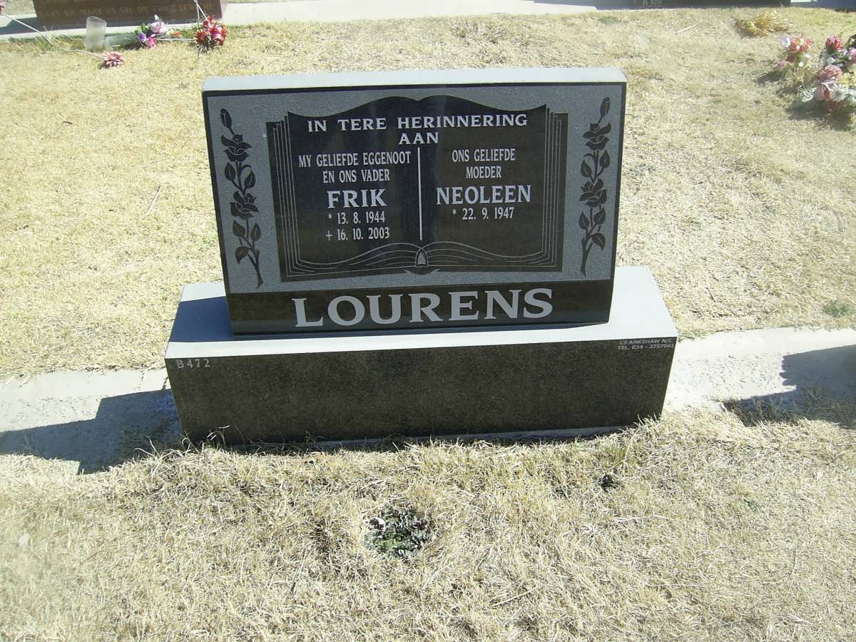 LOURENS Frik 1944-2003 &amp; Neoleen 1947-