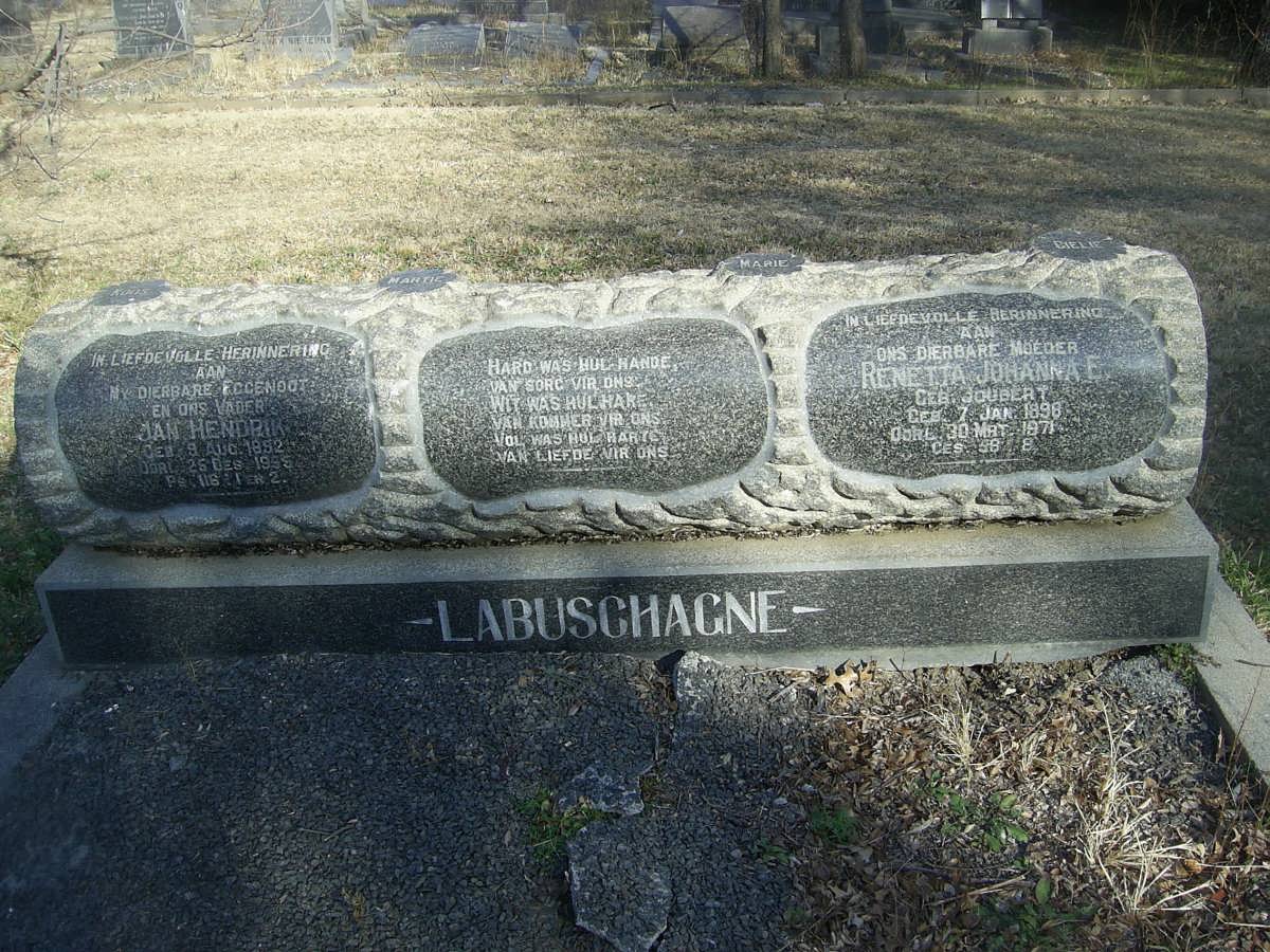 LABUSCHAGNE Jan Hendrik 1892-19?? &amp; Renetta Johanna E. JOUBERT 1898-1971