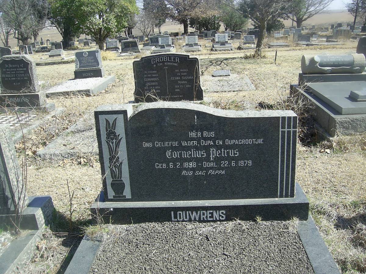 LOUWRENS Cornelius Petrus 1898-1979
