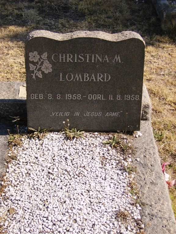 LOMBARD Christina M. 1958-1958