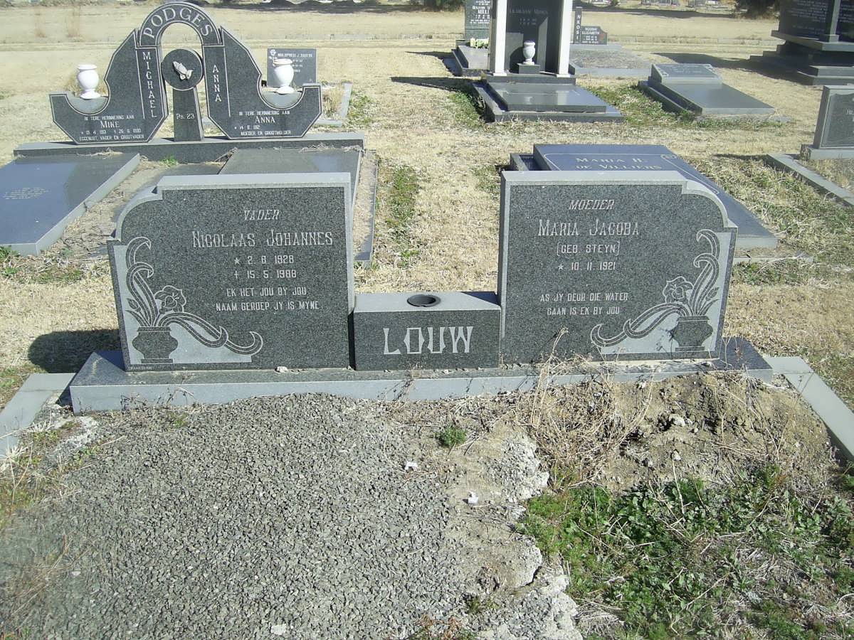 LOUW Nicolaas Johannes 1928-1988 &amp; Maria Jacoba STEYN 1921-