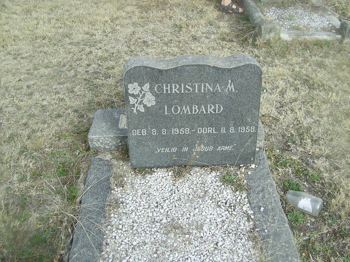 LOMBARD Christina M. 1958-1958