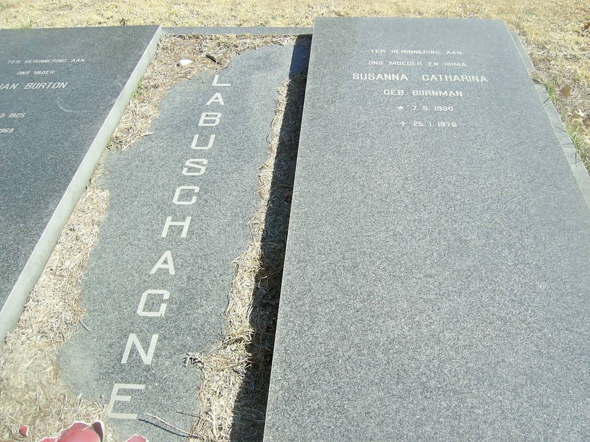 LABUSCHAGNE Susanna Catharina nee BORNMAN 1930-1976