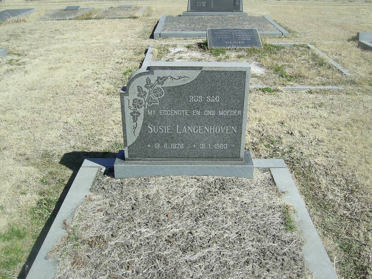 LANGENHOVEN Susie 1926-1980