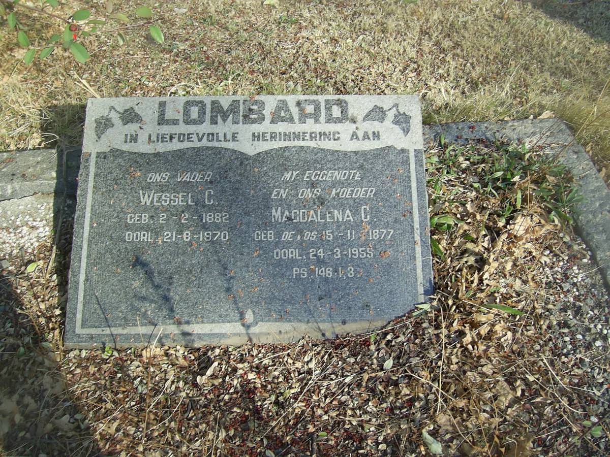 LOMBARD Wessel C. 1882-1970 &amp; Magdalena C. DE VOS 1877-1955