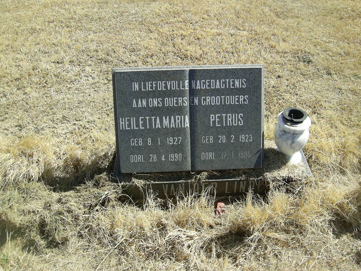 LINDE Petrus, van der 1923-1985 &amp; Heiletta Maria 1927-1990