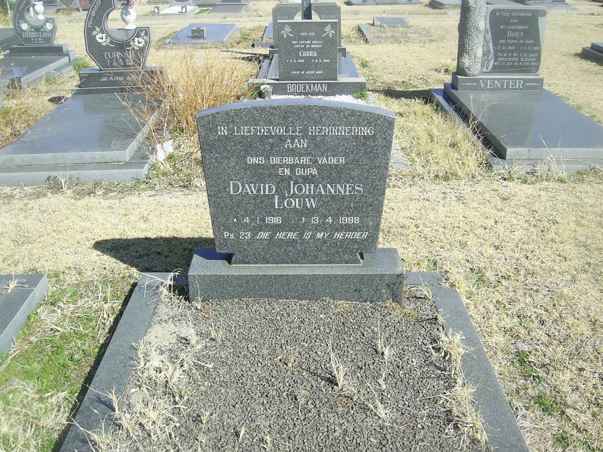 LOUW David Johannes 1916-1988