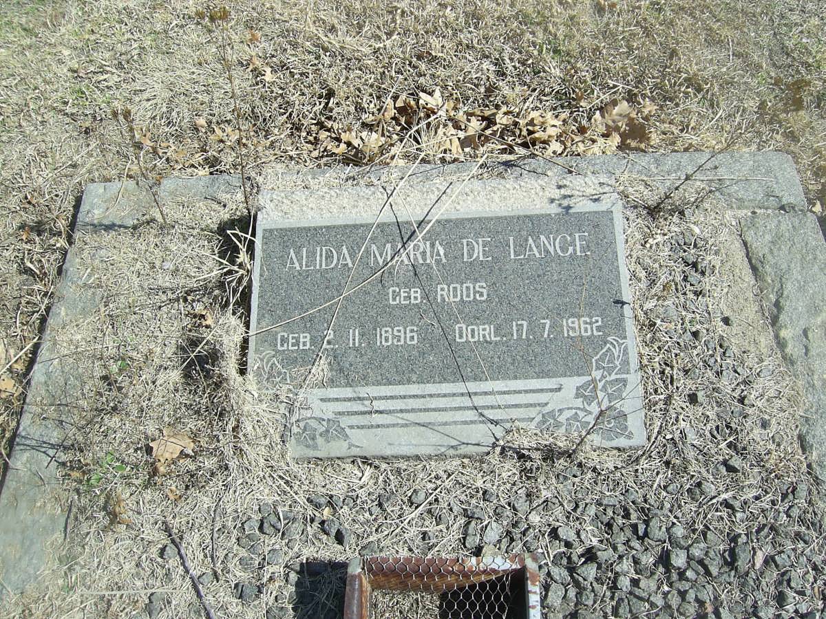LANGE Alida Maria, de nee ROOS 1896-1962