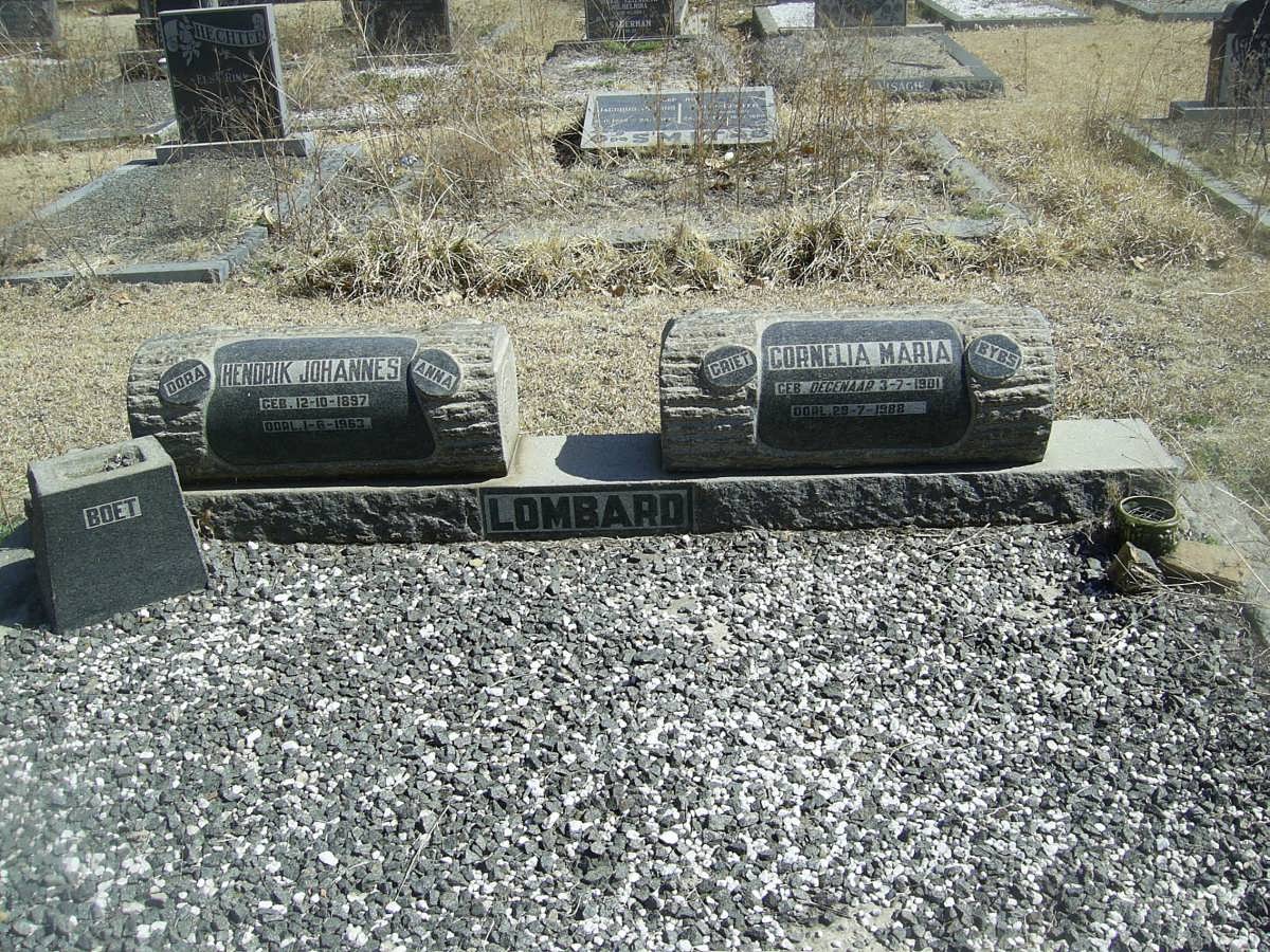 LOMBARD Hendrik Johannes 1897-1963 &amp; Cornelia Maria DEGENAAR 1901-19??