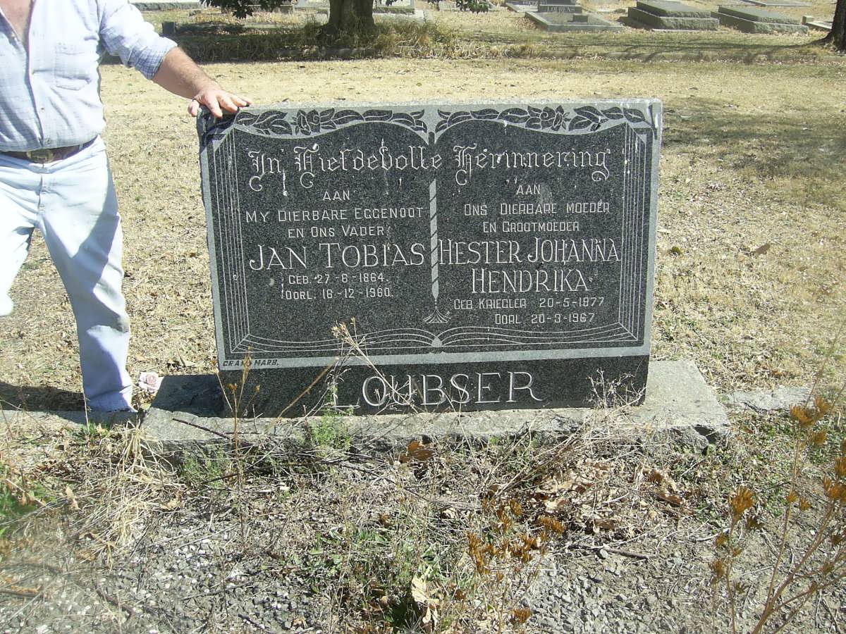 LOUBSER Jan Tobias 1864-1960 &amp; Hester Johanna Hendrika KRIEGLER 1877-1967