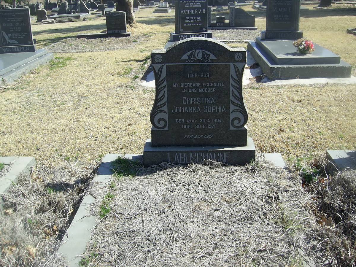 LABUSCHAGNE Christina Johanna Sophia nee MARX 1904-1971