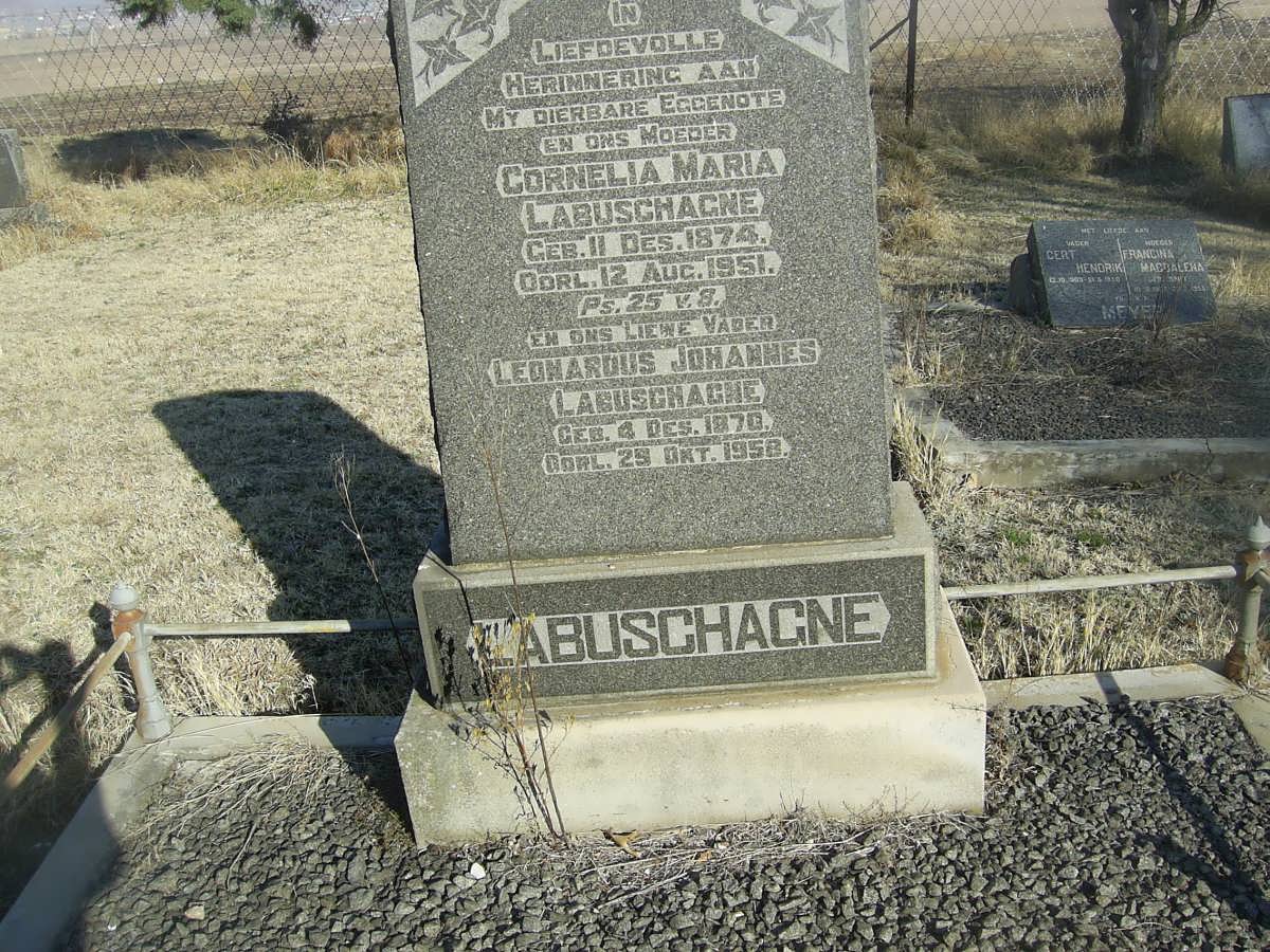 LABUSCHAGNE Leonardus Johannes 1870-1958 &amp; Cornelia Maria 1874-1951
